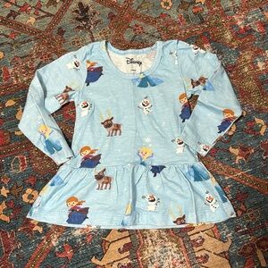 Disney Frozen Light Blue Long Sleeve Kids Tee
